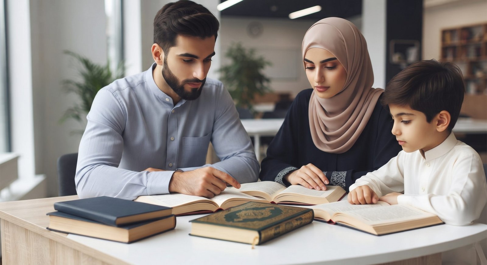 Students studying Quran and Islamic Studies